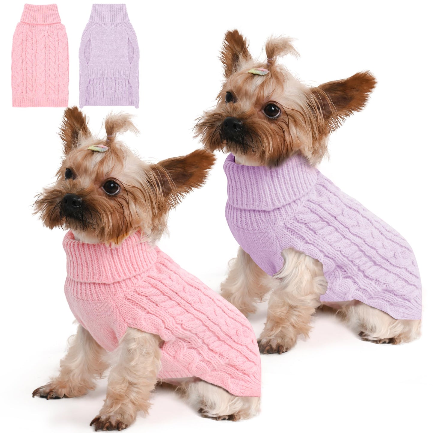 Lorehelina Dog Sweater 2 Pack for Small Dogs. Chosen for real quality, fits naturally into modern
