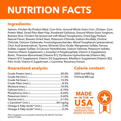 IAMS Proactive Health Indoor Weight Control & Hairball Care Adult Dry Cat Food, Salmon Recipe, 16 lb. Bag