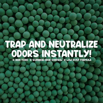 Deodorant Beads - Area Deodorizer for Cat Litter Boxes, Low-Dust, Non-Toxic, Superior Odor Control, Pet-Safe, Cleaner Air