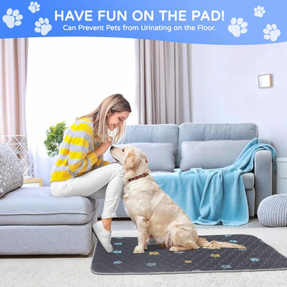 Aitmexcn Washable Puppy Dog Pee Pad, 2PCS 100% Waterproof Whelping Training Mat for Puppy/Senior Dog, Fast Drying Reusable Puppy Pads for Indoor, Outdoor and Car Travel- 36'' x 41''