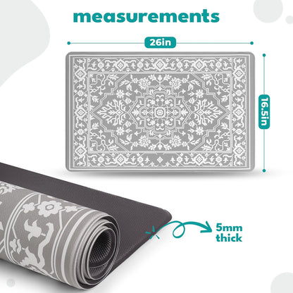 NALALAS Large Dog Mat for Food and Water, Cat Feeding Mat | Large Waterproof Dog Bowl Mat | Non-Slip Pet Food Mat for Floors | Pet Mats for Food and Water | Easy to Clean