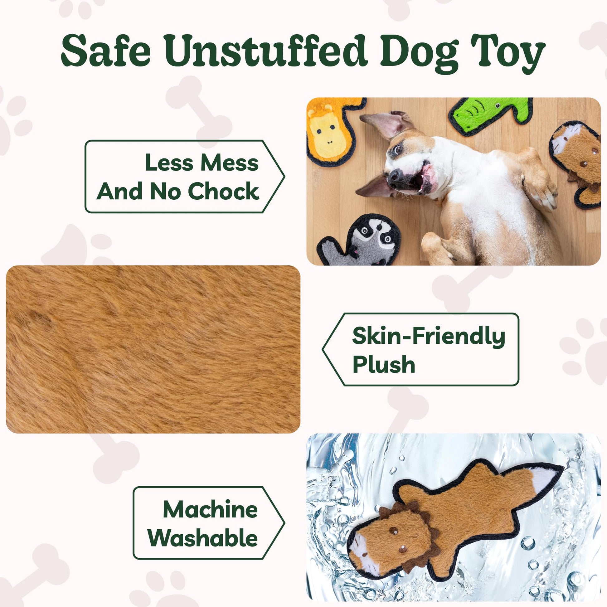 SHARLOVY No Stuffing Dog Toys Crinkle Squeaky. Chosen for real quality, fits naturally into modern