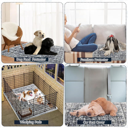 Washable Thickened Pee Pads for Dogs, 2 Pack (36"x42") Upgrade Reusable Puppy Pads with Non-Slip Rug, Super Absorbent Leakproof Puppy Training & Whelping Pads for Dogs, Doggie