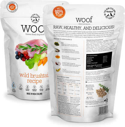 Woof Wild Brushtail Freeze Dried Raw Dog Food, Mixer, or Topper, or Treat - High Protein, Natural, Limited Ingredient Recipe - 9.9 oz