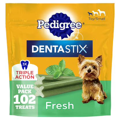 Pedigree Dentastix Small & Toy Breed Dental Dog Treats. Chosen for real quality, fits naturally