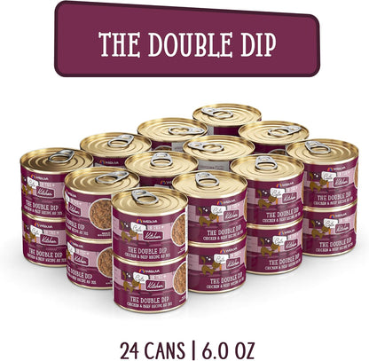 Weruva Cats in The Kitchen, The Double Dip with Chicken & Beef Au Jus Cat Food, 6oz Can (Pack of 24)