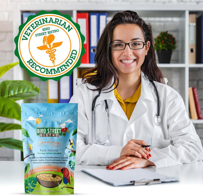 Parrot Food - Parakeet & Cockatiel Food - Cooks in 3-15 min w/Natural & Organic Grains, Legumes, Non-GMO Fruits, Vegetables & Healthy Spices