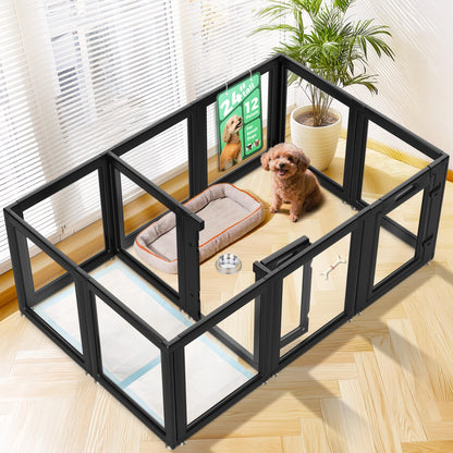 FXW AuraSpace Clear Acrylic Indoor Dog Playpen. Chosen for real quality, fits naturally into modern
