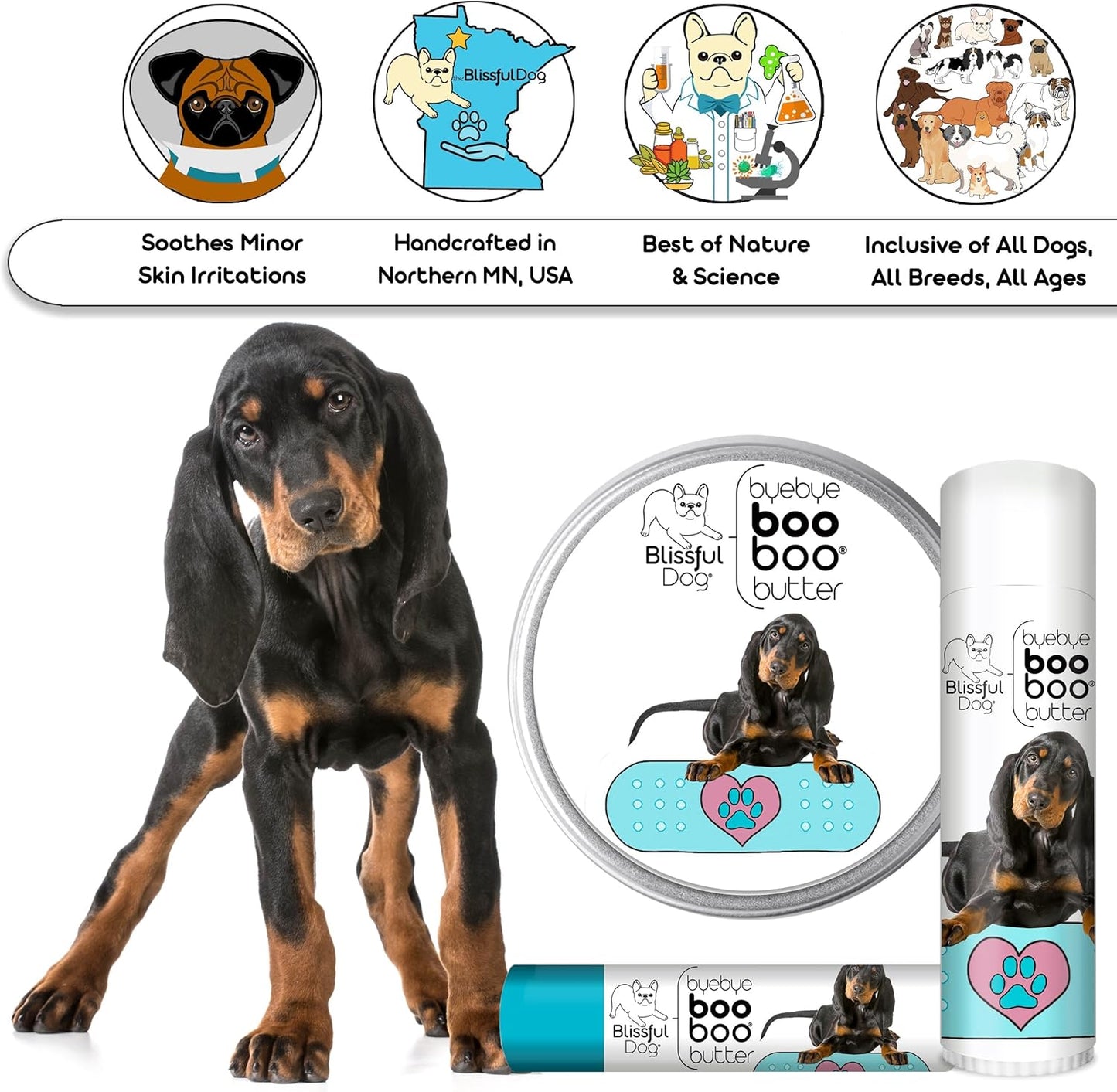 The Blissful Dog Coonhound Boo Boo Butter, 0.15-Ounce