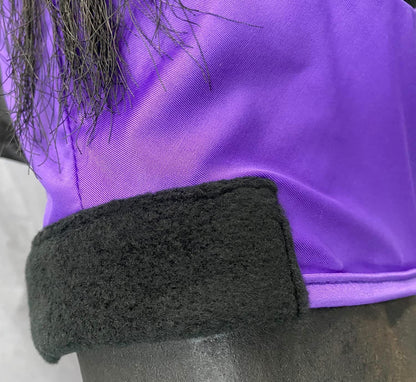 Horse Mesh Fly Mask with Ears, Soft Lycra Mesh Mask Anti-UV with Ears Violet, Full