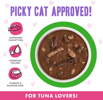 Weruva B.F.F. OMG - Best Feline Friend Oh My Gravy!, Tuna & Lamb Lights Out with Tuna & Lamb, 2.8oz Can (Pack of 12)