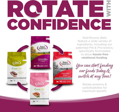 NutriSource Cat & Kitten Food, Chicken & Rice, 12LB