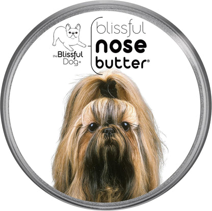 The Blissful Dog Shih Tzu Nose Butter for Dry, Cracked Skin, Lick-Safe Dog Nose Balm with Moisturizing Shea Butter, Almond, Olive, and Essential Oils, Pet Supplies, Uncented, 1 oz.