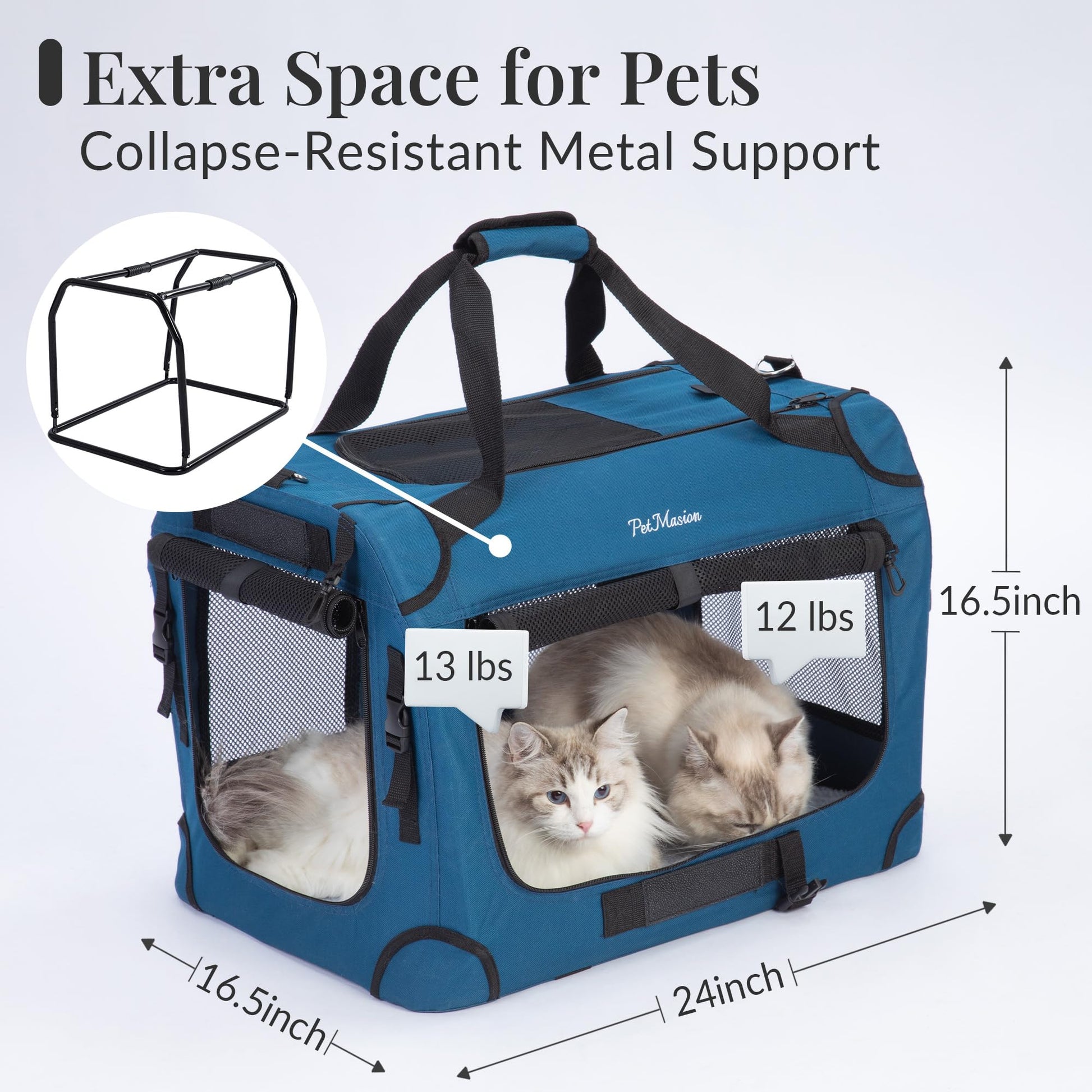 PetMasion Extra Large Cat Carrier for 2 Cats. Chosen for real quality, fits naturally into modern