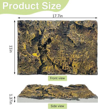 Hamiledyi Rock Terrarium Background Reptile Tank Backgrounds Snake Habitat Decoration Leopard Gecko 3D Wall Backdrop Aquarium DéCor Backgrounds for Lizards Bearded Dragons Tortoises Tree Frogs