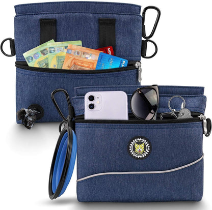 Viklluyr Dog Treat Pouch Bag with Magnetic Closure, Dog Food Carrier with Removable Inner Pocket, Perfect Dog Training Bag for Agility Training - Including Carabiner