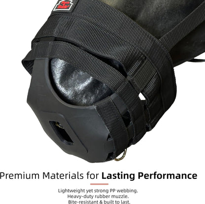 BARN & STABLE Horse Grazing Muzzle Halter for Easy Breathe, Comfortable Professional Horse Muzzle Grazing with Adjustable Straps, Velcro and Buckles, Suitable for Precaution of Laminitis