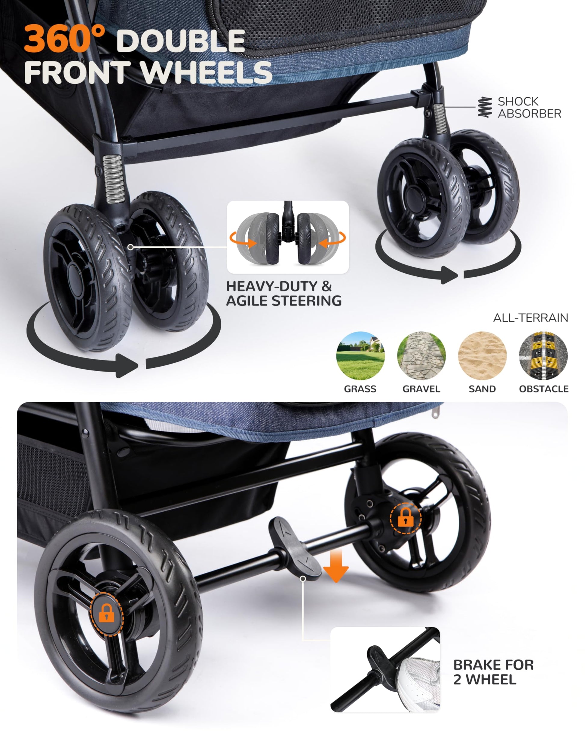 OJCME Dog Stroller for Large & Medium Dogs (20. Chosen for real quality, fits naturally into modern