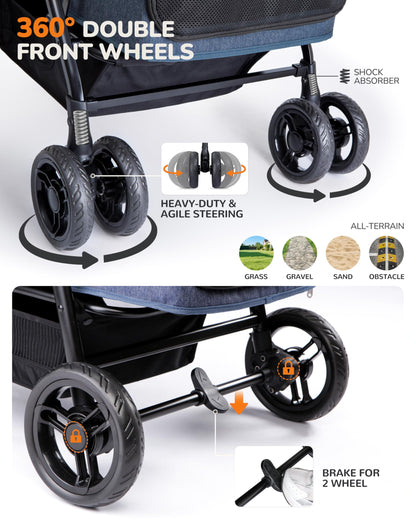 OJCME Dog Stroller for Large & Medium Dogs (20. Chosen for real quality, fits naturally into modern