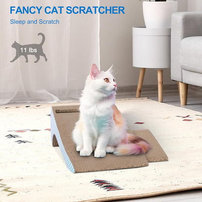 Slope Cut Ball Cat Scraper Combination - Durable Cat Leisure Bed - Indoor Scraper and Play House - Corrugated Toy Cat Birthday - 17.1L*7.4W*6.5H