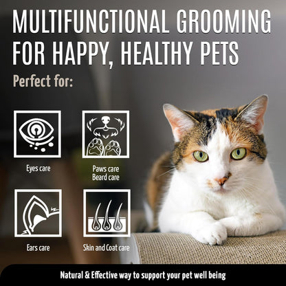 Clear Eyes Solution Set 6in1 Multi-Functional Pure Mist and Stainless Look Clay Mask - Tear Stain Remover, Eye Cleaner - Eye Care Ear Care Grooming Treatment for All Dogs and Cats Eyes