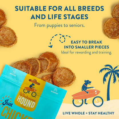 Chicken Chips – Single Ingredient Dog Treats, All Natural & Healthy Training Snacks for Small, Medium & Large Breeds, Puppies – High Protein, Made in USA 16oz