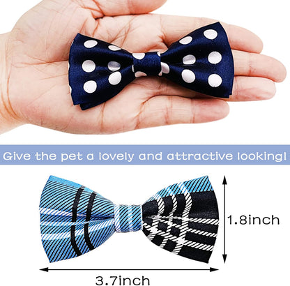 PET SHOW Pet Small Dogs Collar Embellishment Attachment Bow Ties Puppies Cats Collar Charms Accessories Slides Bowties for Birthday Wedding Parties Assorted A Style Pack of 5