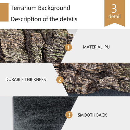 4pcs Rock Terrarium Background,3D Reptile Tank Background Board,Amphibian Stereo Backdrop Wall,Lizard Snake Gecko Spider Chameleon Turtle Fish pet silo Background Decorative Panel