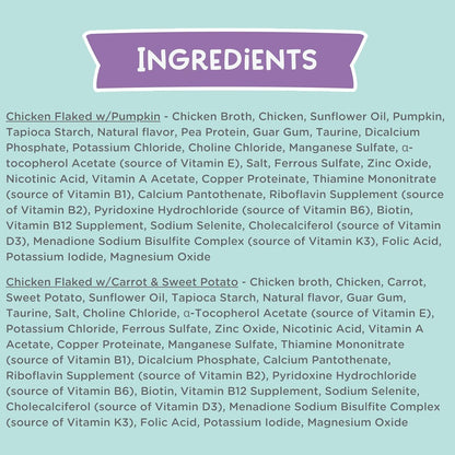 LOVE, NALA - FLAKED Fish & Chicken Variety Pack - 24 Pack- Natural Adult Cat Wet Food - Grain Free, Non-GMO, Lean Protein, Omega 3, Digestive Fiber, Added Minerals & Vitamins