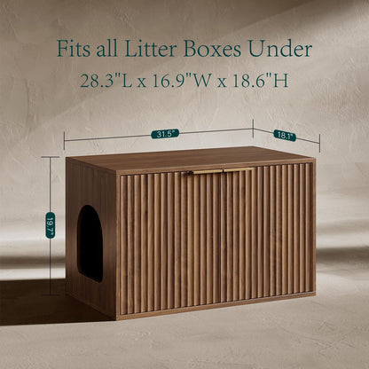 Evermagin 31.5" Cat Litter Box Enclosure Furniture. Chosen for real quality, fits naturally into