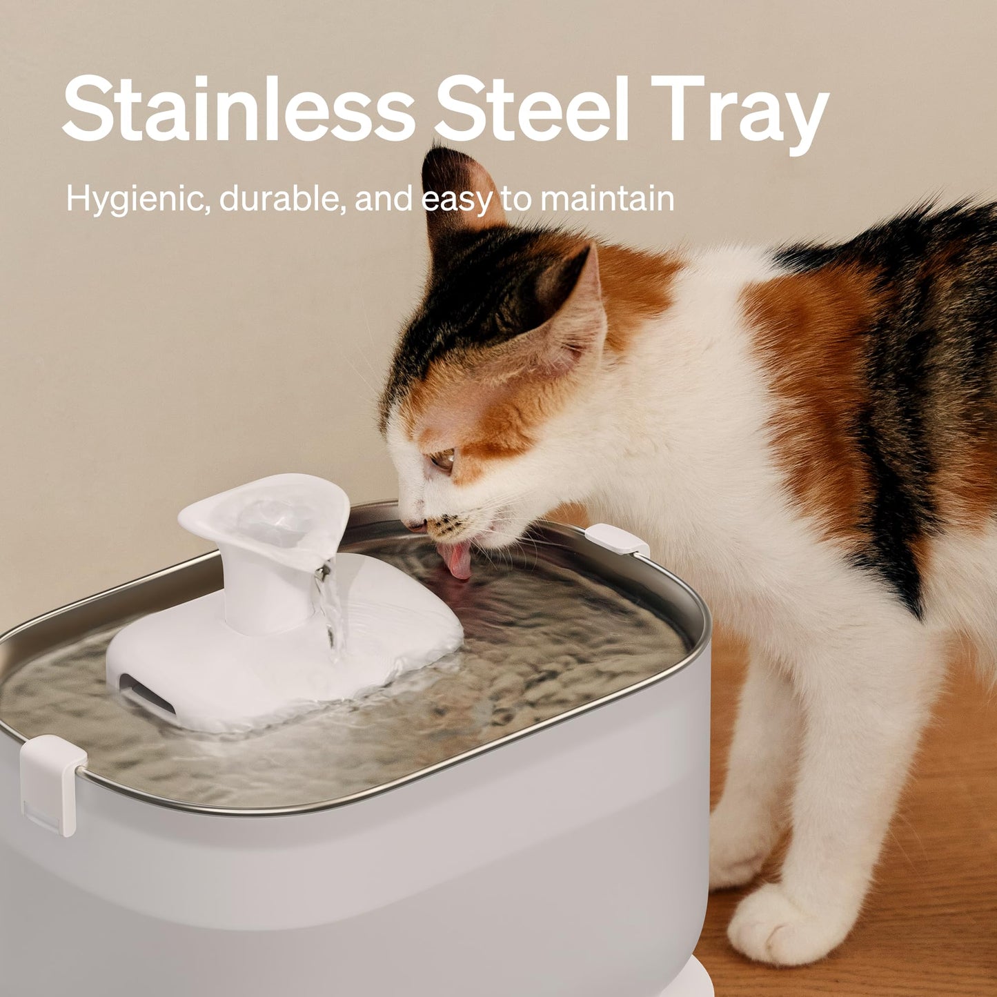 PETLIBRO Cat Water Fountain Stainless Steel Tray. Chosen for real quality, fits naturally into