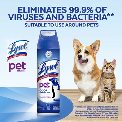 Lysol Pet Odor Eliminator Spray. Chosen for real quality, fits naturally into modern pet homes.