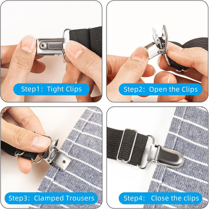 Adjustable Boot Straps Pant Stirrups Clips Boot Clips