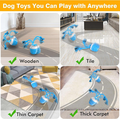 PUHOHUN Interactive Dog Toys Ball - Fun Moving Dog Toys to Keep Them Busy | Rechargeable Smart Automatic Dog Ball for Large, Medium, and Small Puppy Dogs for Boredom, Blue