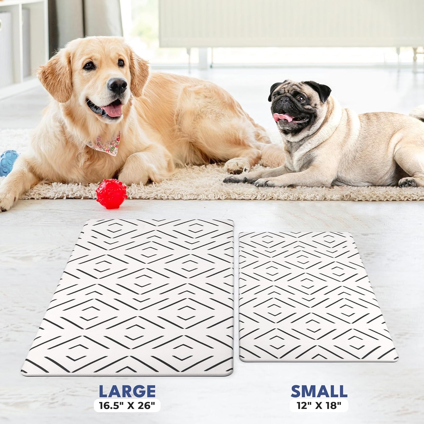 NALALAS Large Dog Mat for Food and Water, Cat Feeding Mat | Large Waterproof Dog Bowl Mat | Non-Slip Pet Food Mat for Floors | Pet Mats for Food and Water | Easy to Clean