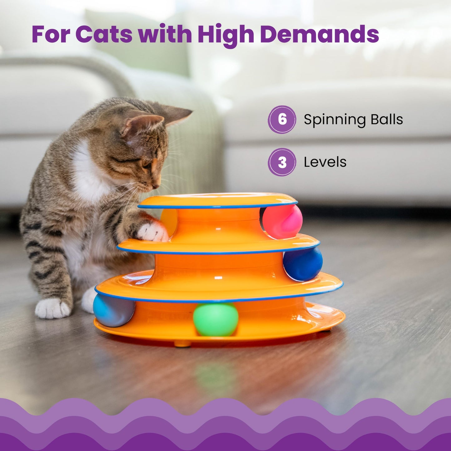 Catstages Tower of Tracks Interactive Cat Toy. Chosen for real quality, fits naturally into modern