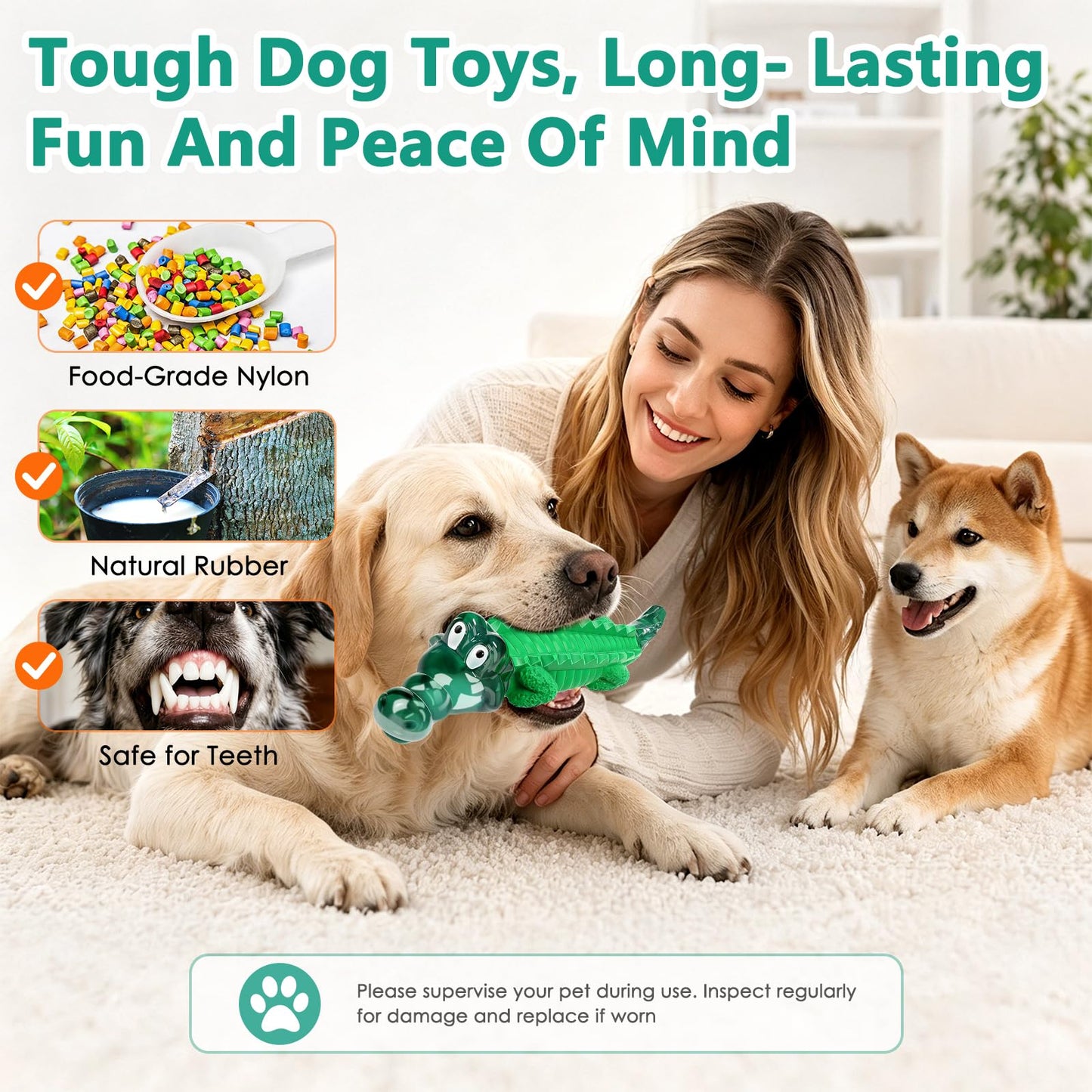 Fuufome Alligator Dog Toys for Aggressive Chewers. Chosen for real quality, fits naturally into