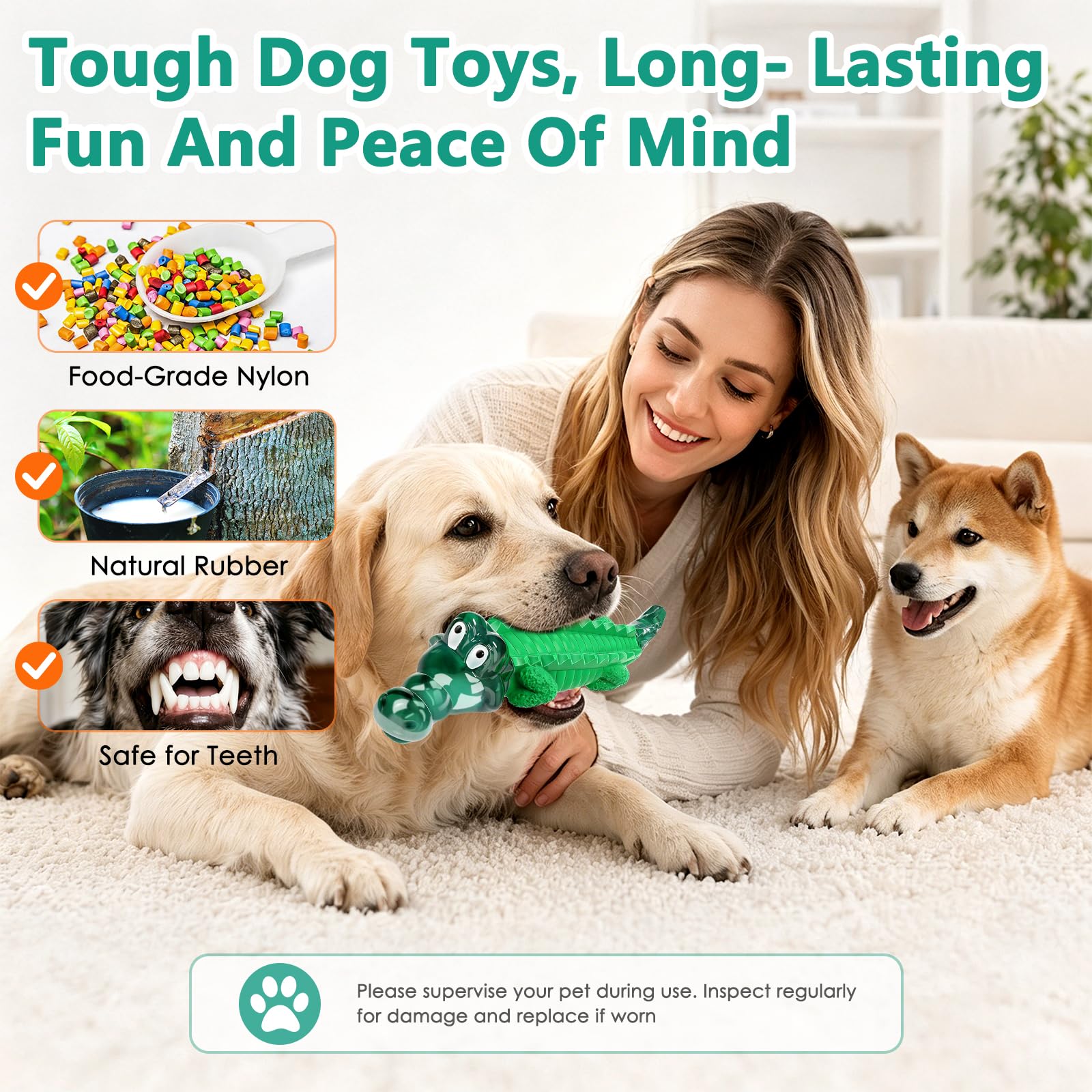 Fuufome Alligator Dog Toys for Aggressive Chewers. Chosen for real quality, fits naturally into