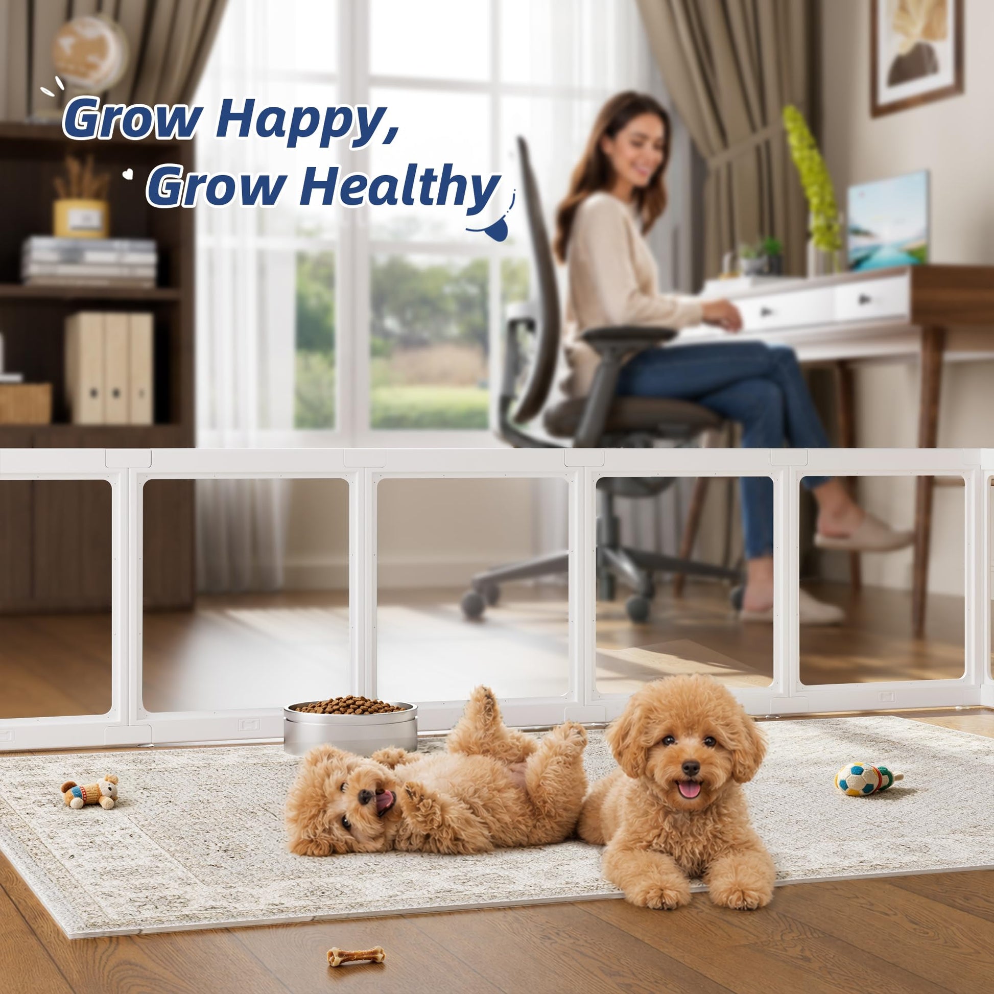 ClimbHope Clear Acrylic Dog Playpen Indoor. Chosen for real quality, fits naturally into modern pet