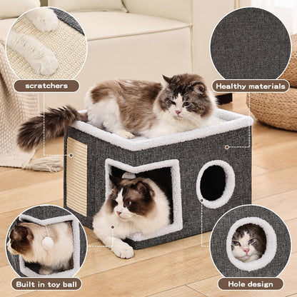 Crispedia Large Cat Houses for Indoor Cats with Fluffy. Chosen for real quality, fits naturally