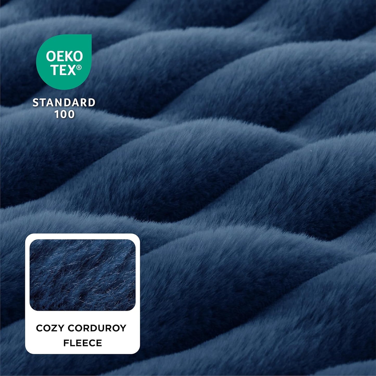 Bedsure Orthopedic Dog Beds for Extra Large Dogs, Waterproof Memory Foam XL Pet Bed with Sides, Non-Slip and Egg-Crate Foam Big Dog Couch Sofa with Washable Removable Corduroy Cover, Blue