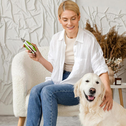 Dog Nail Clippers with Safety Guard - Pet Nail Clippers for Medium and Small Breed - Protective Nail Cutter, Safe Claw Trimmer, Ergonomic Toenail Scissors - Ebook Guide