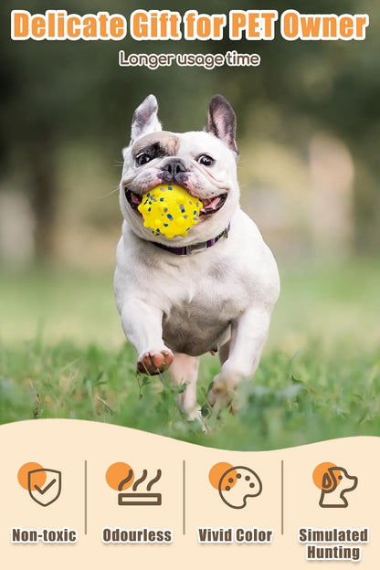 1.96'' Dog Balls for Dogs Aggressive Chewers Indestructible Tennis Durable Bouncy Interactive Dog Toy Balls for Fetch Game Floating Training(Yellow Small)