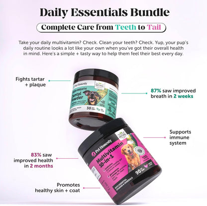 Multivitamin Dog Supplement, Glucosamine chondroitin for Dogs, Probiotics, Omega Fish Oil, Dog Supplements & Vitamins, Vitamins for Skin and Coat Allergies, (Peanut Butter 90 ct)