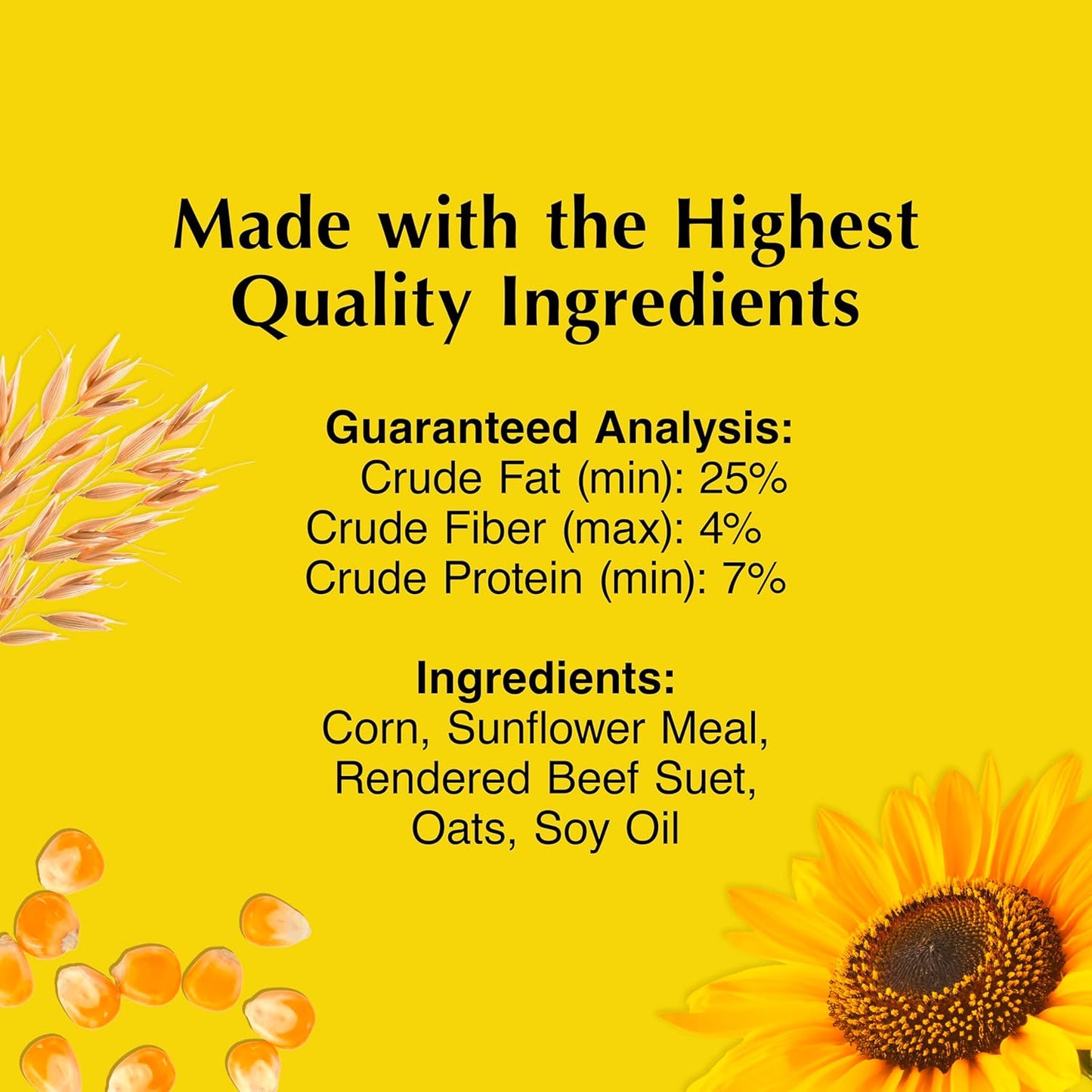 C&S Sunflower Suet Nuggets, Suet Nuggets for Wild Birds, 8 Lbs