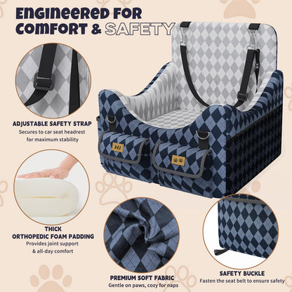 Dog Car Seat for Small/Medium Dogs up to 35lbs. Chosen for real quality, fits naturally into modern