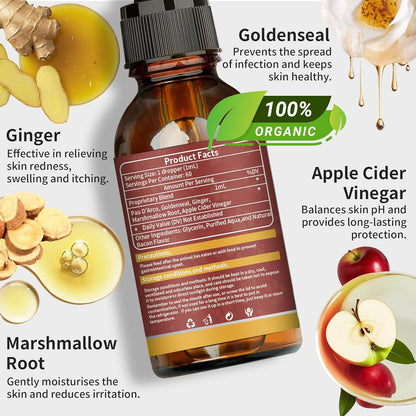 Natural Yeast Infection Treatment for Dogs, Dog Ear Infection Treatment & Dog Yeast Infection Treatment, Ear Infection Treatment for Dogs Help Supports Allergy, Itch & Inflammation Relief