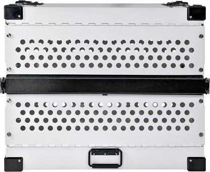 Heavy Duty Fully Collapsible Powder-Coated Aluminum Dog Crate - Small (White)