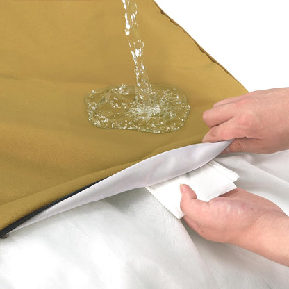 Sytopia 36-Inch Canvas Outdoor Dog Bed, Waterproof & Washable with Removable Cover, Ideal for Medium & Large Dogs, Chew-Proof Great for Indoor, Outdoor, Crate, or Patio Use (Yellow)