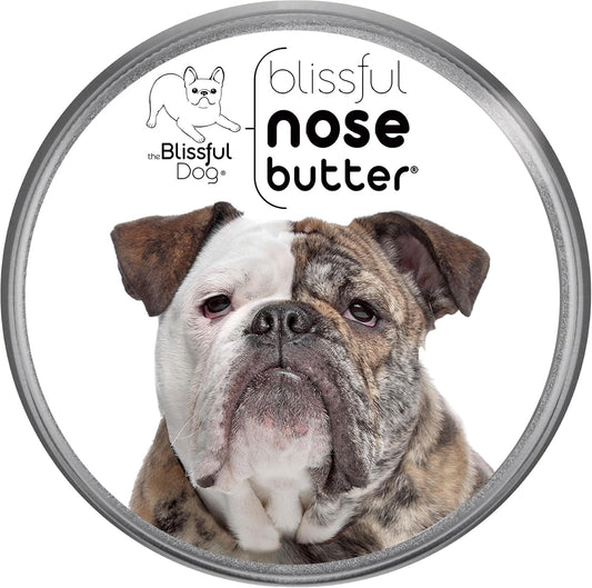 The Blissful Dog Olde English Bulldogge Nose Butter for Dry, Cracked Skin, Lick-Safe Dog Nose Balm